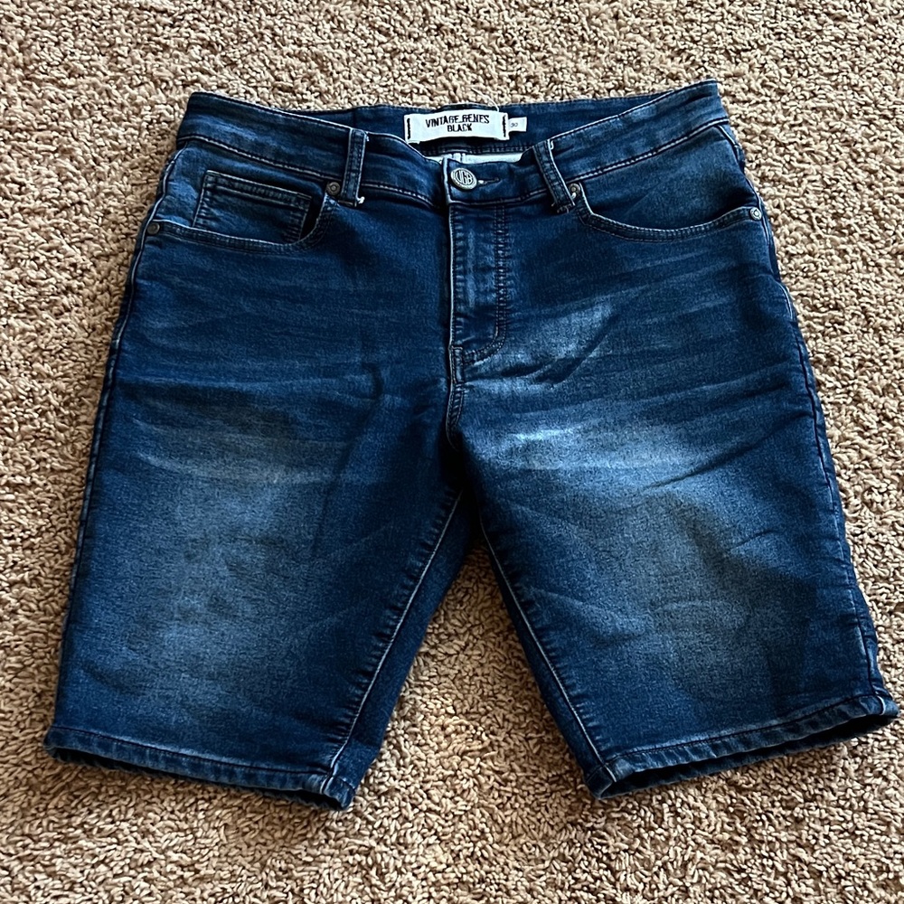 Men's Dark Blue Jean Shorts